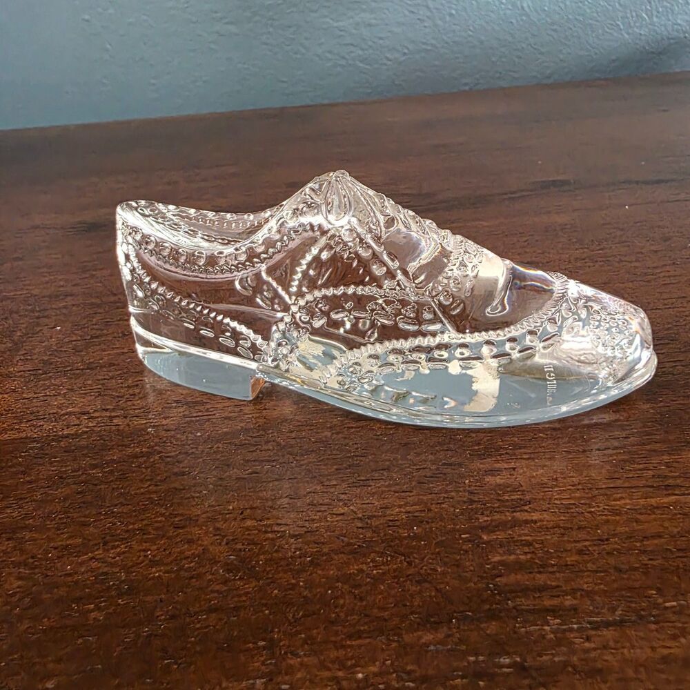 Signed Ralph Lauren crystal wing tip dress Shoe paperweight READ